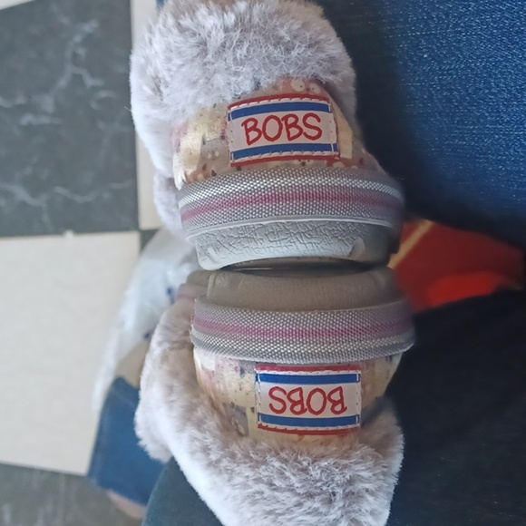 BOBS  Skechers Too Cozy Kitty Cat Slipper Gray Multi Size 6 - Picture 4 of 6